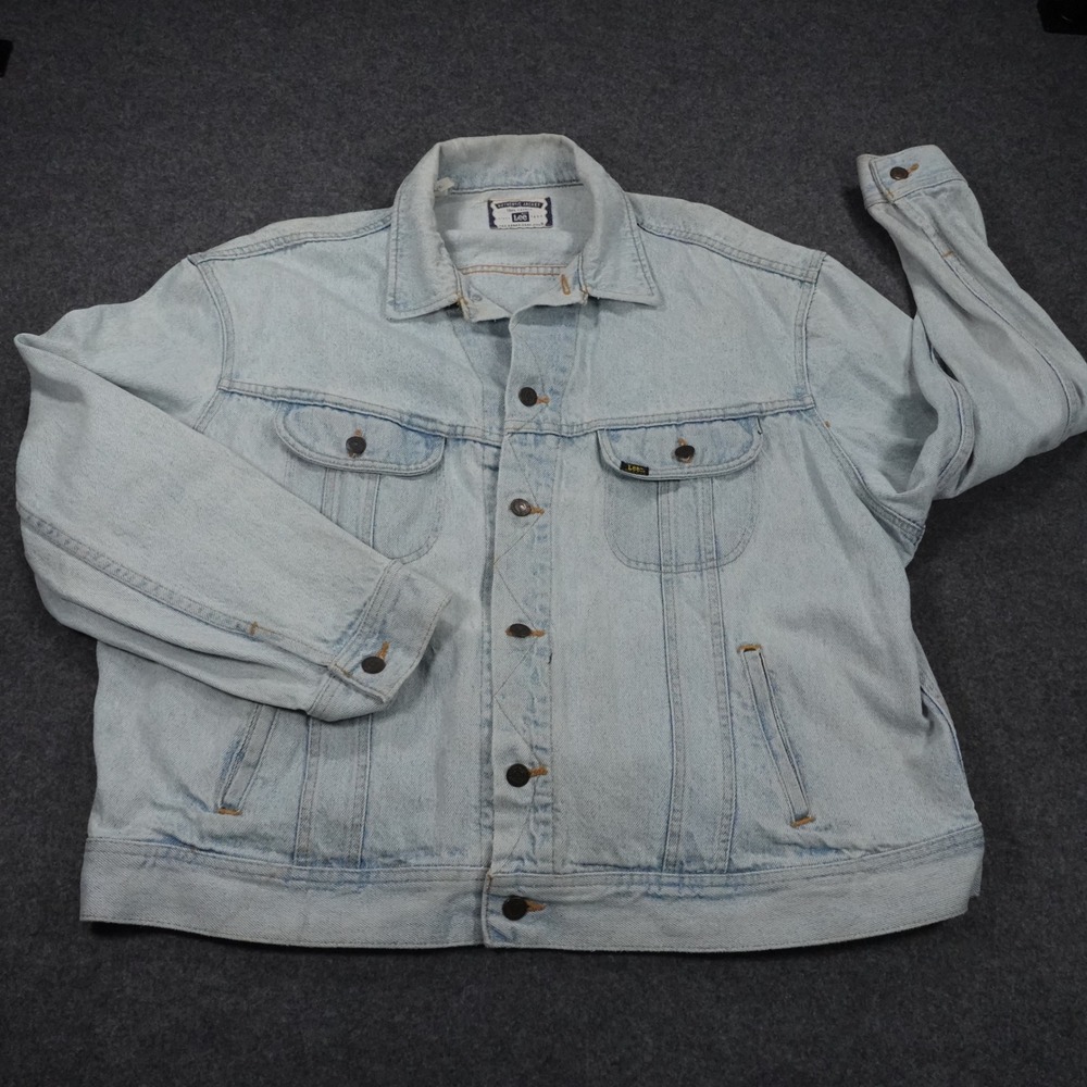 Lee Vintage Denim Trucker Jacket Light Wash Made in USA XXL 20-5090 90